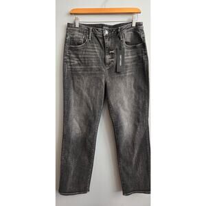 Driftwood Stella High Waist Ankle Black Wash Straight‎ Jeans Size 29x27 NWT